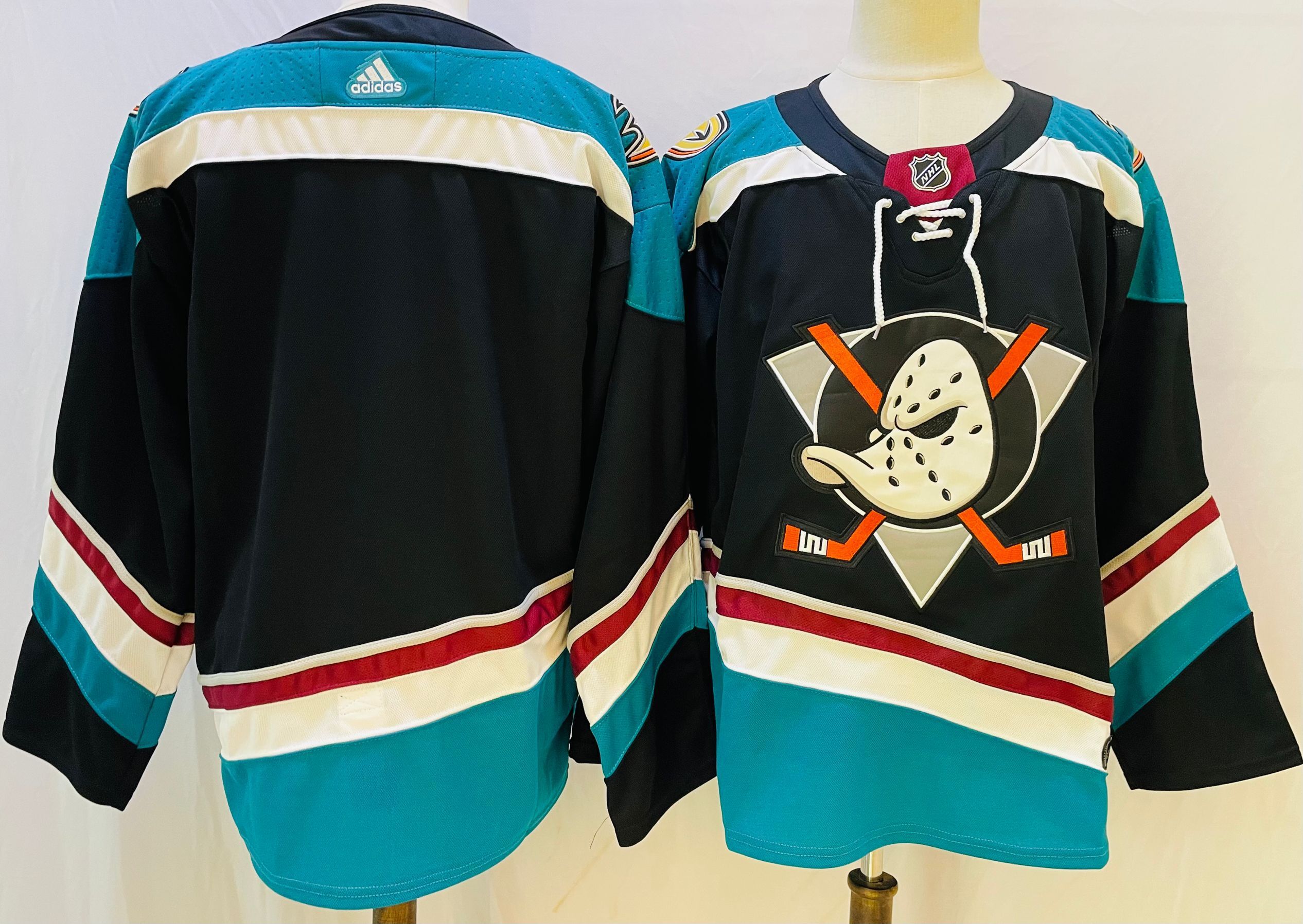 Men Anaheim Ducks Blank Black Throwback 2022 Adidas NHL Jersey